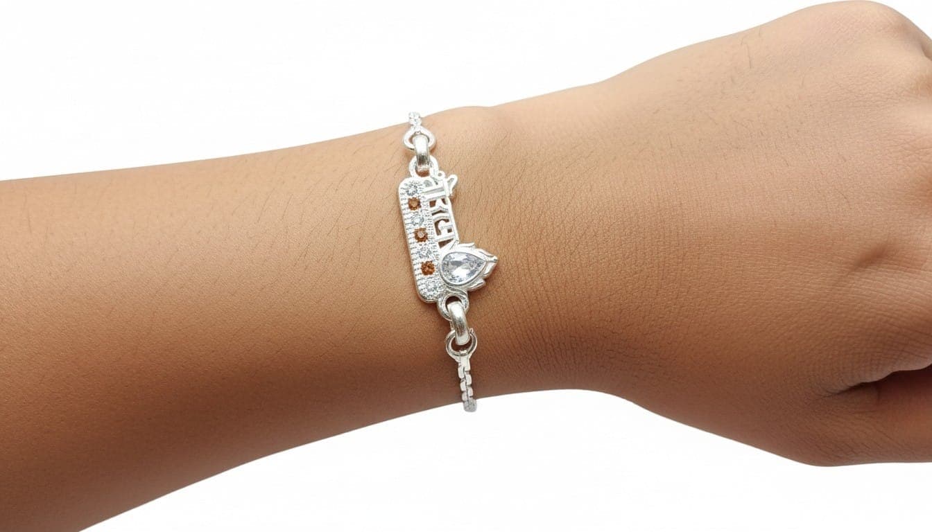 RAKHI MENS  SILVER 750 PURITY-(RK75-4)